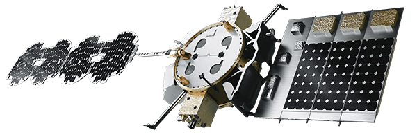 ARACHNE satellite 3D asset with solar panel wing and antenna array